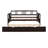 Twin Size Daybed Wood Bed With Twin Size Trundle, Solid Pine Wood Frame, Espresso Finish-110640129-110640130