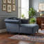 Chaise longue double avec accoudoirs en volute et pieds en bois tournés