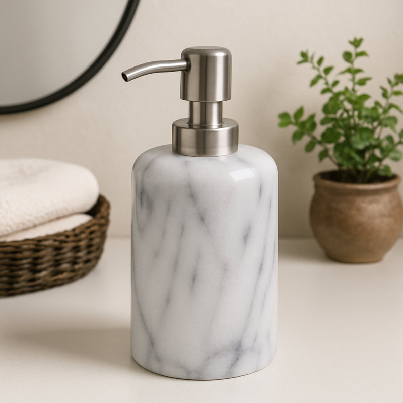 Distributeur de savon et de lotion liquide Jorden avec pompe en acier inoxydable Jorden
