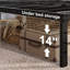 Cadre de lit avec housse en tissu Everaldo 16-1022588465