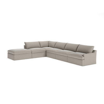 Wrenley 6-Piece Slipcovered Modular Sectional Right Hand Facing by Birch Lane