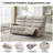  Genuine Leather Compact Swivel Recliner Chair, Rocker Lounge Recliner Chair For Small Space With Comfortable Reclining-Beige-1025538415