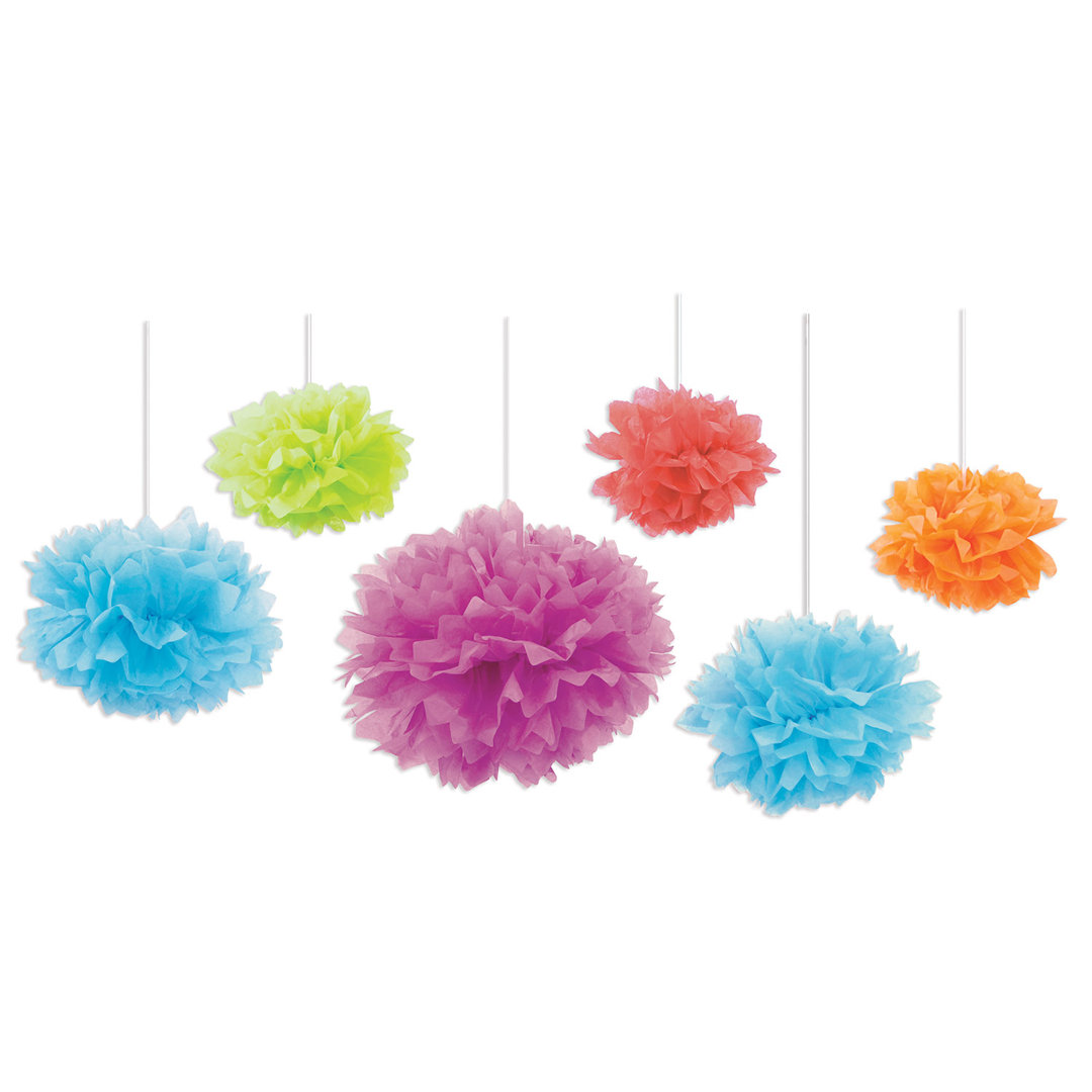 Birthday Tissue Fluff Balls Wall Décor Set (Set of 4) The Party Aisle™