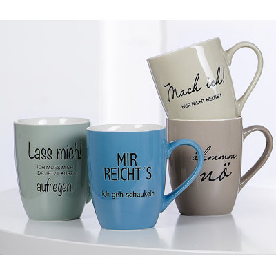 Kaffeebecher-Set 4-teilig Sprüche