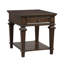 Table de bout de style traditionnel avec tiroir de rangement et finition espresso