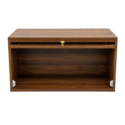 Armoire de comptoir avec porte rabattable en verre