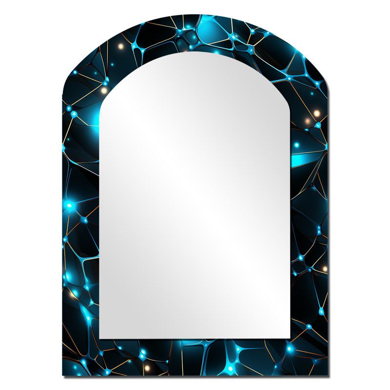Miroir mural bleu Quantum Matrix Vision, 34 po x 25 po