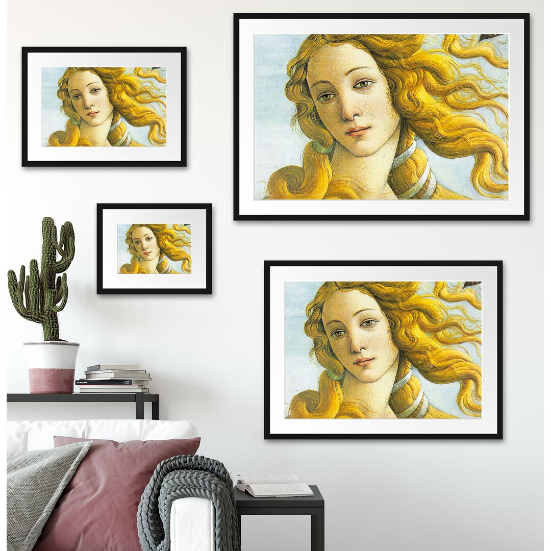 Gerahmter Kunstdruck The Birth of Venus Excerpt von Sandro Botticelli