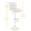Abdur-Rasheed Swivel Upholstered Adjustable Height Counter Stool with Metal Frame-548780906