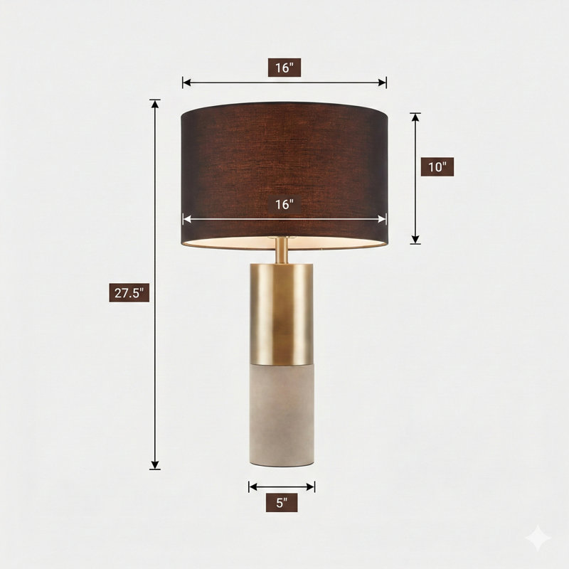 Lampe de table en béton