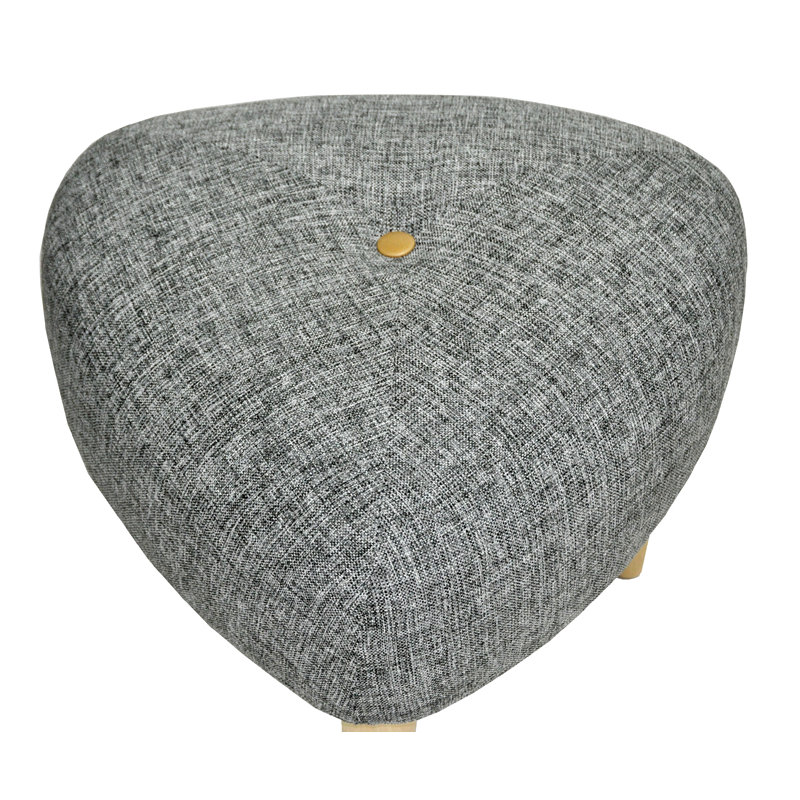 Solid + Manufactured Wood Accent Stool, Grey