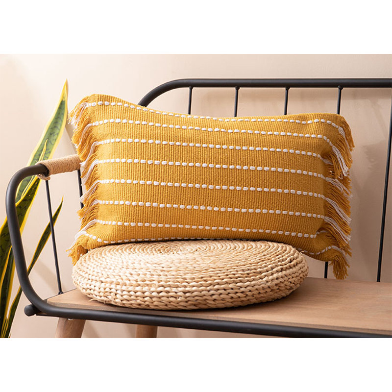  Rectangular Cotton Pillow, Pillow Cover Only - No Insert, White