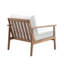 Ensemble d'extérieur 3 pièces en bois d'acacia massif avec 2 chaises et table de bout Lyon-618985097