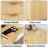 Kitchen Storage Cabinet With Drawers And Doors, Modern Fluted Sideboard Buffet Cabinet With Adjustable Shelves For Living Room