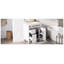 Meuble-lavabo simple 24 po avec lavabo en céramique, porte à fermeture douce et tablette de rangement ouverte de couleur blanche