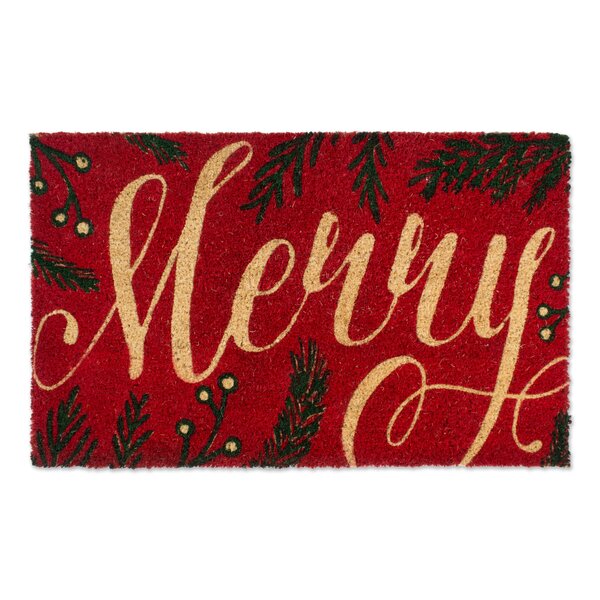 The Holiday Aisle® Rhoades Non-Slip Christmas Outdoor Doormat & Reviews ...