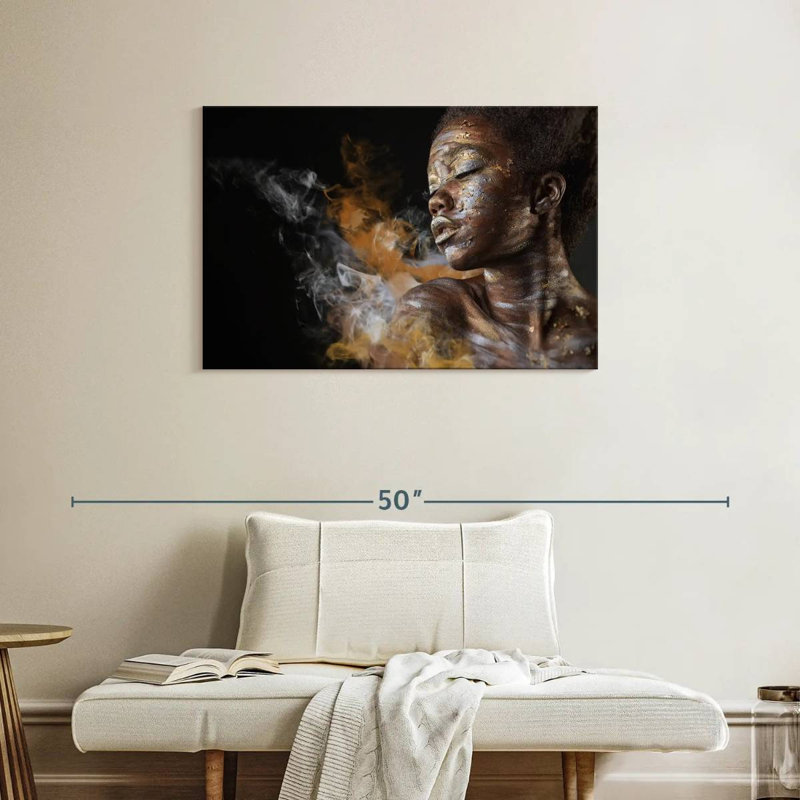 Senne Shiny African Woman's Body, 24" H x 36" W