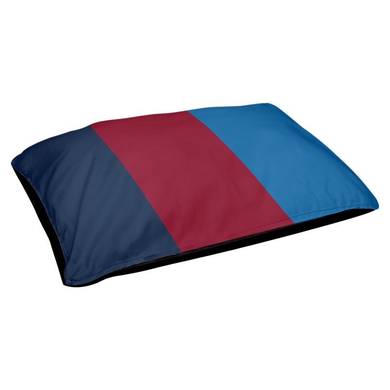Pet Bed, Small (18" L x 28" W), Polar Night Blue/Red/Aviator Blue