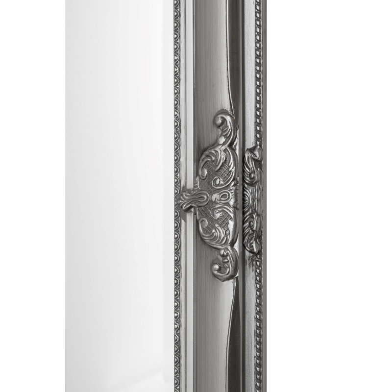 Kellison Flat Freestanding Mirror, 180cm H x 50cm W x 7cm D, Silver