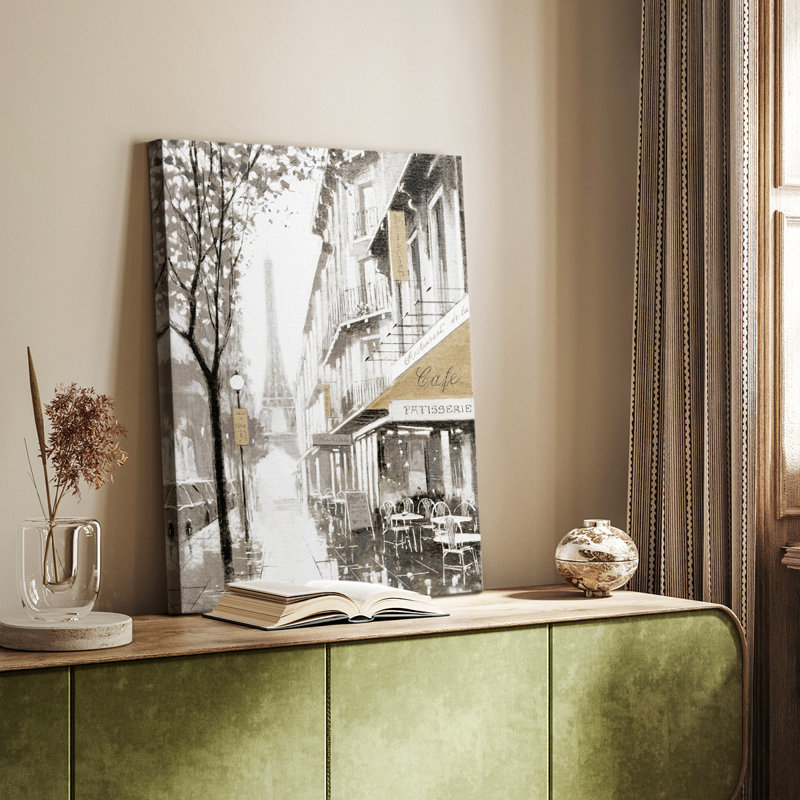 Promenez-vous dans Paris I - galerie d'art sur mesure Cavas, H 60 po x l 40 po