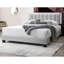 Lit de chambre à coucher tapissier à DEL grand lit 1 pièce-822279246