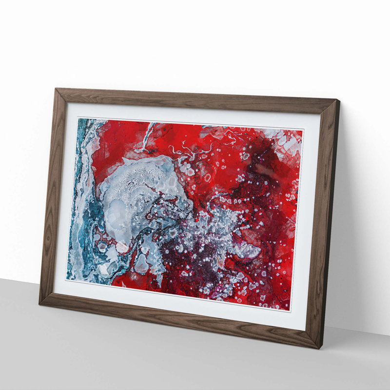 Wild Life in Abstract - Framed Print, 60cm H x 91cm W x 2cm D, Walnut