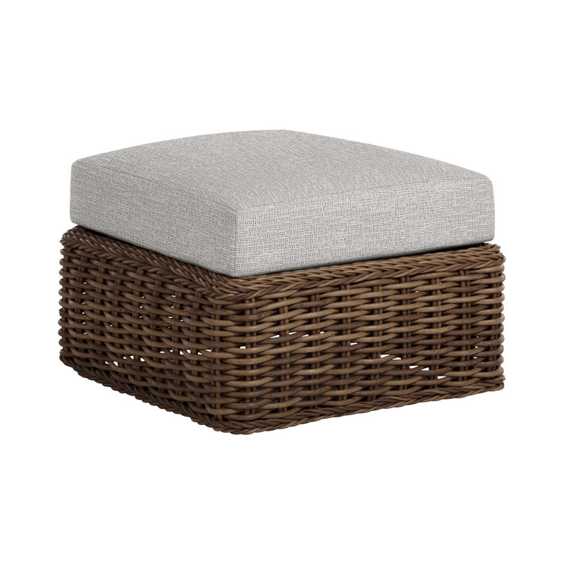 Repose-pieds Soho - Raphia, Pas de soudure, Caramel tweed, Raphia