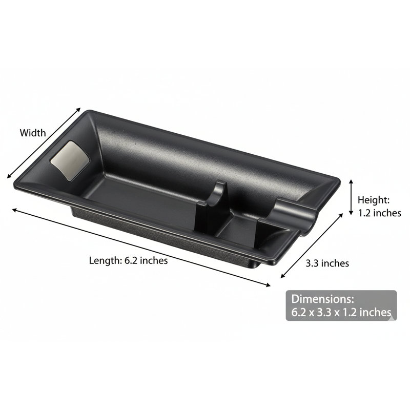 Cendrier cigare noir Visol Viscount - Cuvette profonde, repose-cigare simple