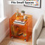 Acrylic End Table, No-Assembly Side Table Nightstand with Removable Wheeled Drawer-1315778043