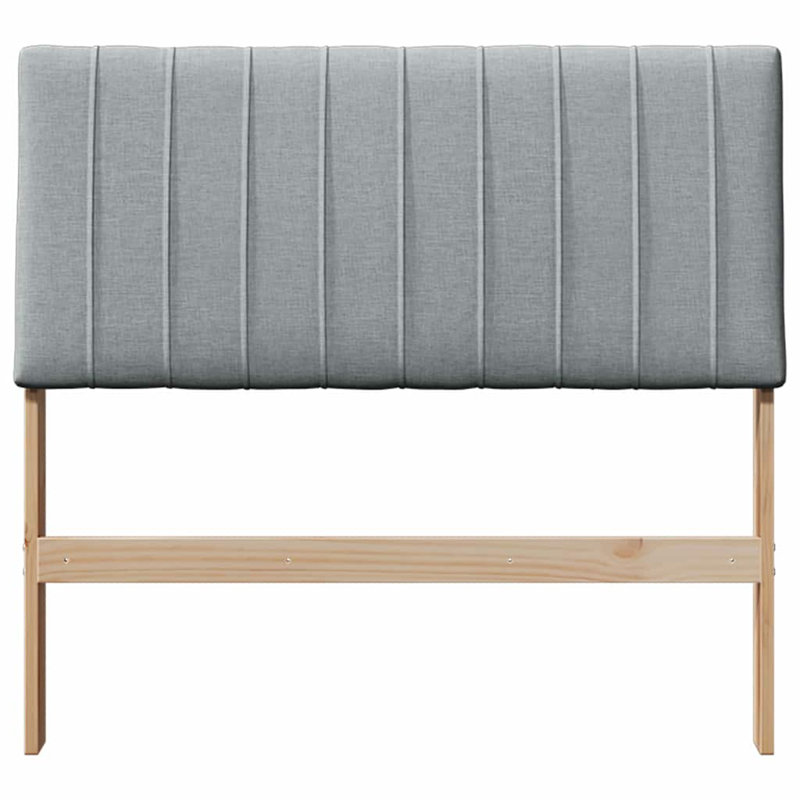 Solid Wood Headboard, Brown, Twin, Light Grey