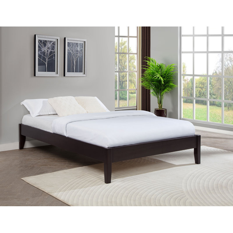 Alekxa Full Universal Platform Bed Cappuccino, Full / Double, Cappuccino