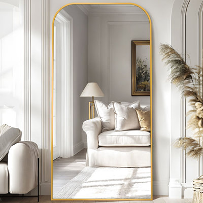 Miroir surdimensionné arqué en métal surdimensionné