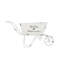 Pot à fleurs décoratif brouette - 11,5 po x 4 po x 7 po - blanc
