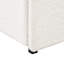 Grand lit plateforme tapissier ivoire