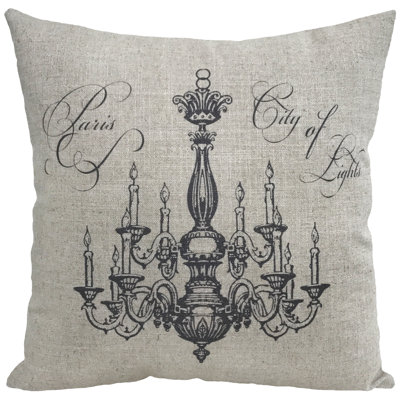  Chandelier Linen Throw Pillow