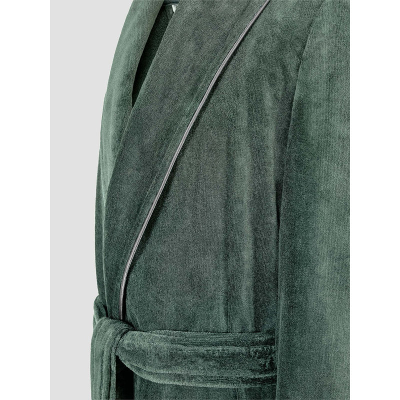 Simon 100% Cotton Terry Cloth Boy / Man+ Ankle Bathrobe, L, Blue