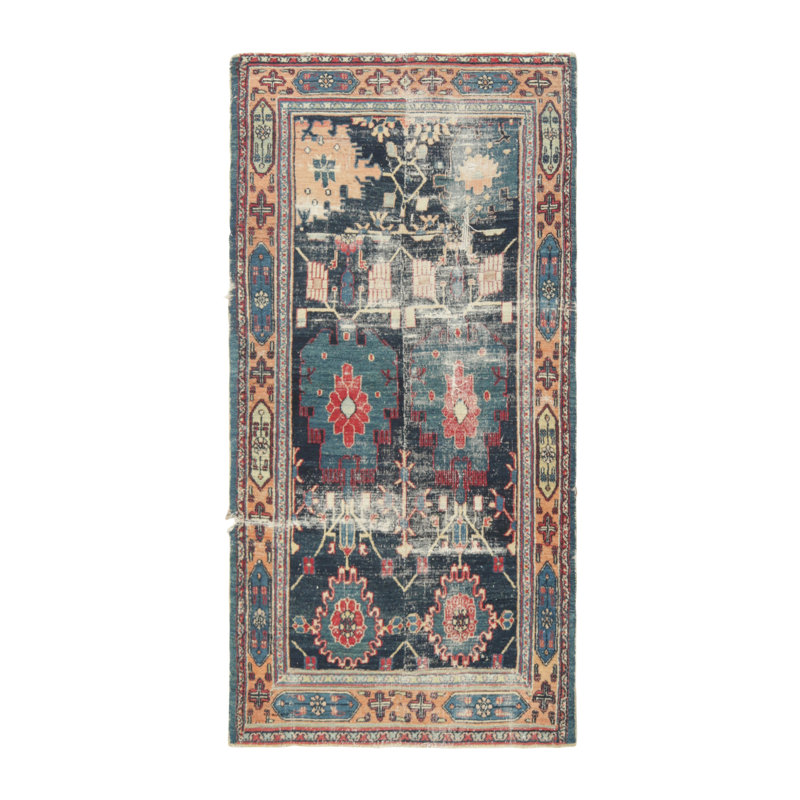 Antique One-of-a-Kind 3'3X6'6 Hand Knotted Area Rug