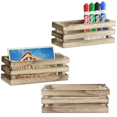 Crate-Style Magnetic Supplies Storage Box Set