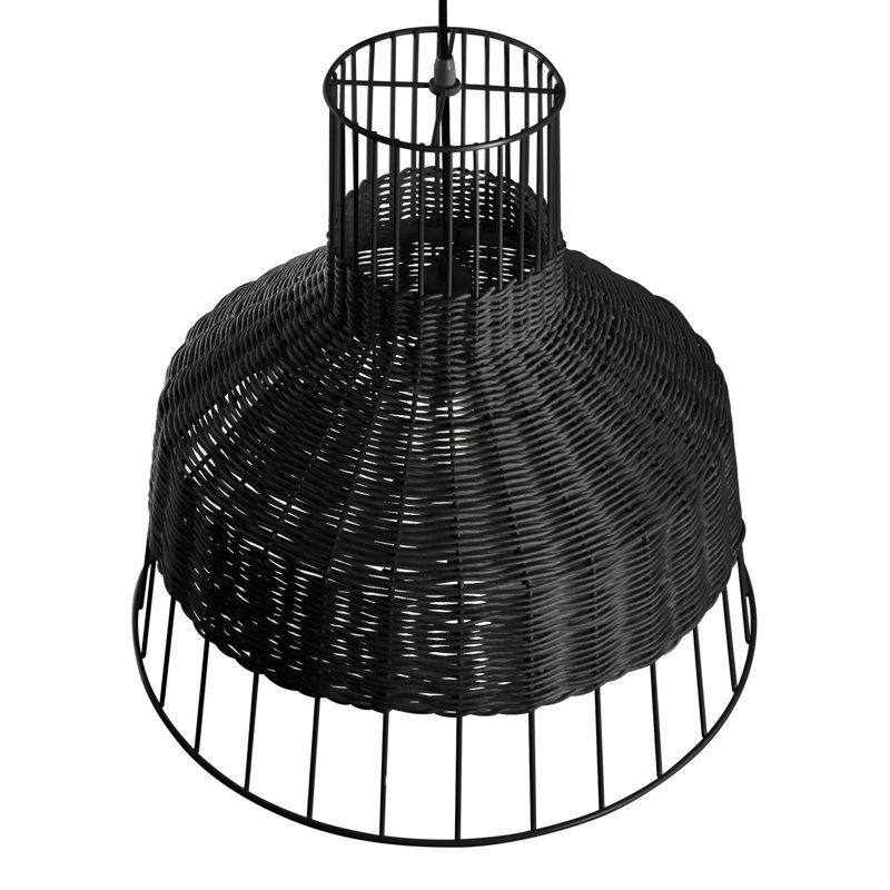 Laika 1 - Light Unique/Statement Pendant, Black, 19" H x 21" W x 21" D, Black
