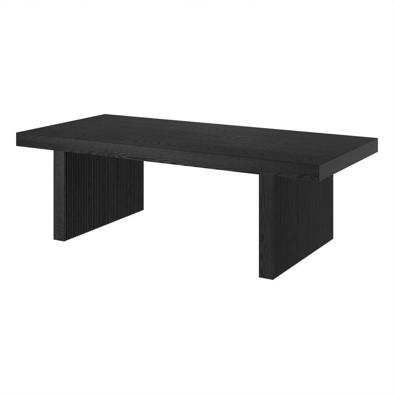 Aleona Wide Rectangular Coffee Table, Black