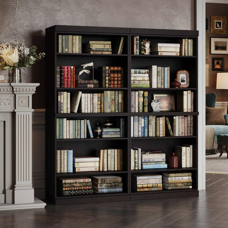 Bibliothèque modulaire 100% chêne massif à 12 tablettes Palace Imports Premium - 64 po de largeur, 71,5 po de hauteur