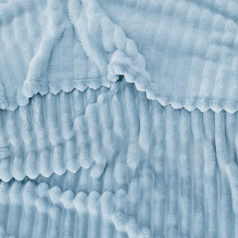 Bedsure Twin/Twin XL Flannel Fleece Blanket for Girls, 300 GSM Soft and Cozy Blanket for Dorm & Home Decor, Light Blue, All-Season Gift
