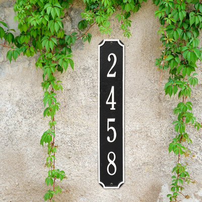 Plaque d'adresse verticale coupée