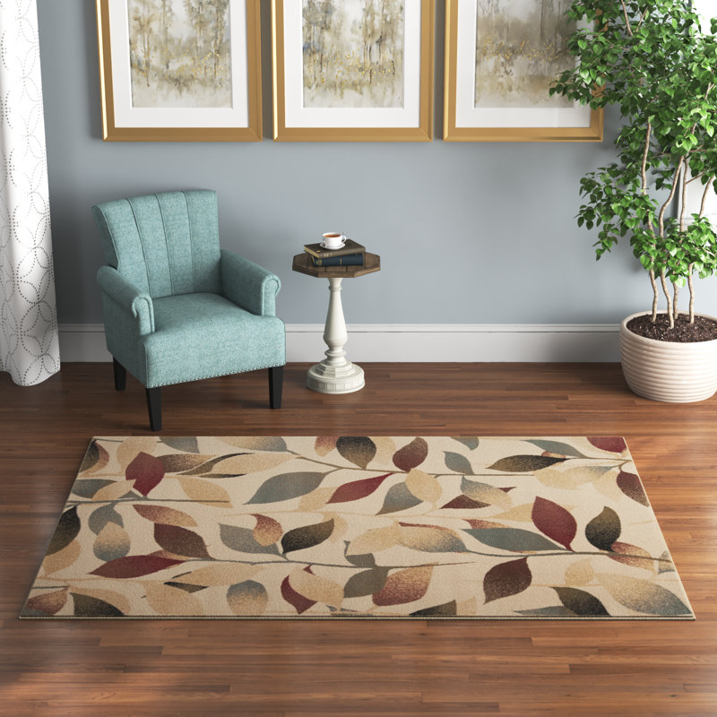 Feagin Floral Indoor Rug, Rectangle 5'3" x 7'6"