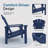 Dareona Set of 2 HDPE Stackable Adirondack Chairs with Cup Holders, All-Weather Outdoor Patio Chairs-432928124-423456772