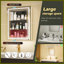 Armoire à pharmacie avec miroir DEL pour la salle de bain avec porte, désembuage, gradation, mode 3 couleurs-2004080870-1977350083