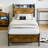 Dianthe Bed Frame with Storage Shelf Headboard & Charging Station, LED Lights-1508989897-1508989908