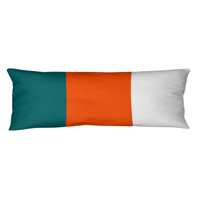 Polyester Medium Pillow, Orange, Miami Football