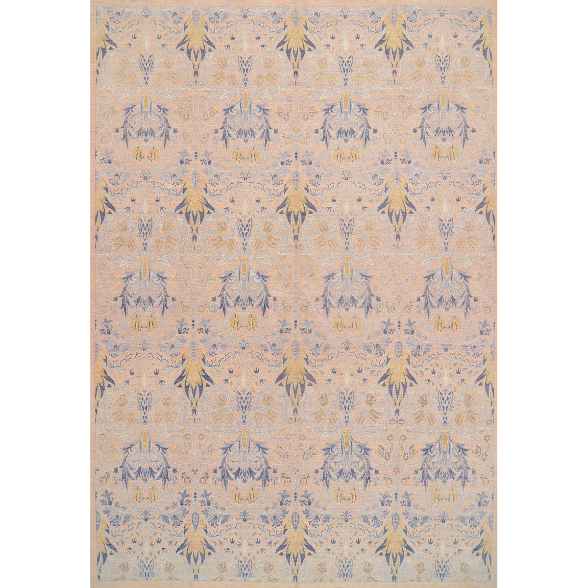 Bokara Rug Co., Inc. Ziegler 3000 High-Quality Hand-Knotted Beige/Navy ...
