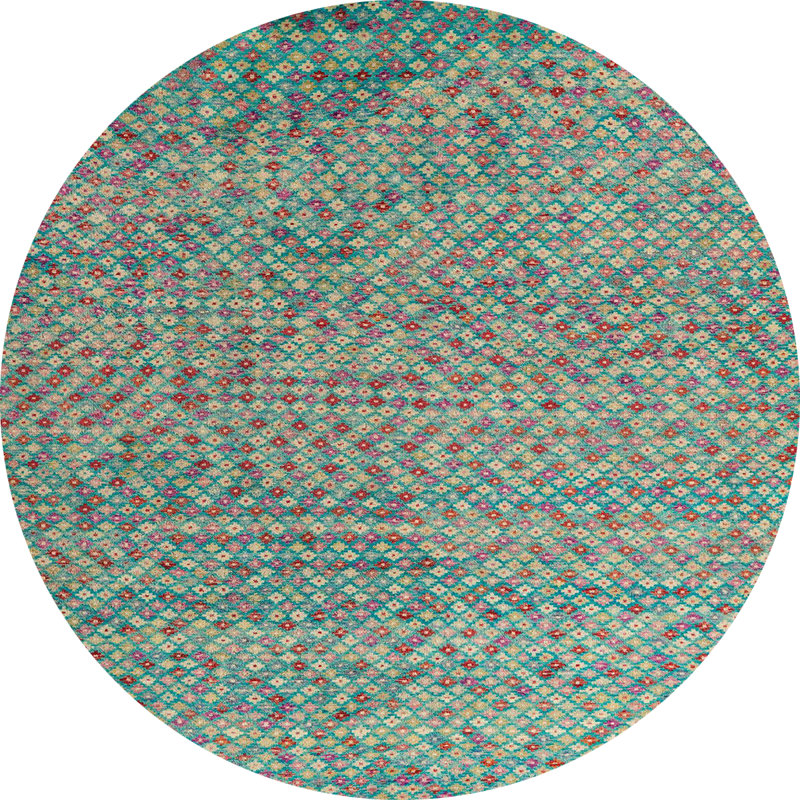 Tapis abstrait moderne 4477, Rond 8 pi